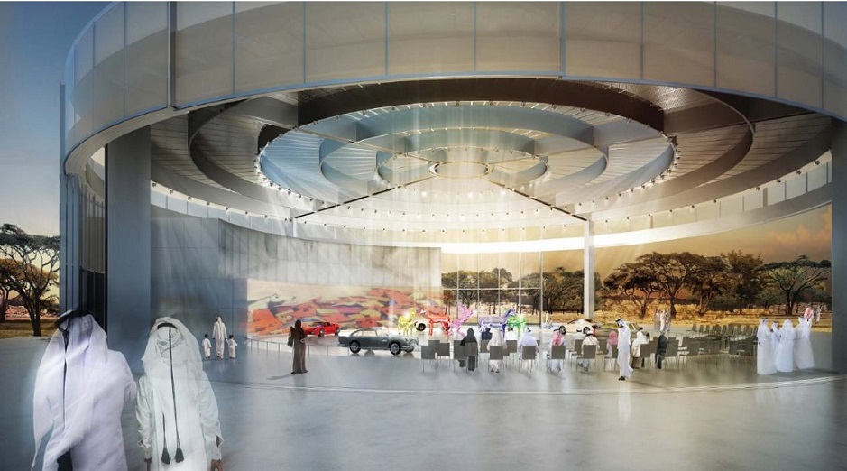 Proyecto Qatar – fachada de vidrio curvado en edificio contemporáneo